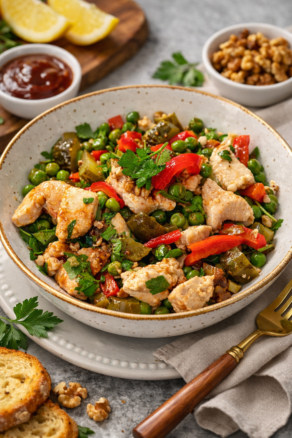 Barbekü Tavuklu Salata